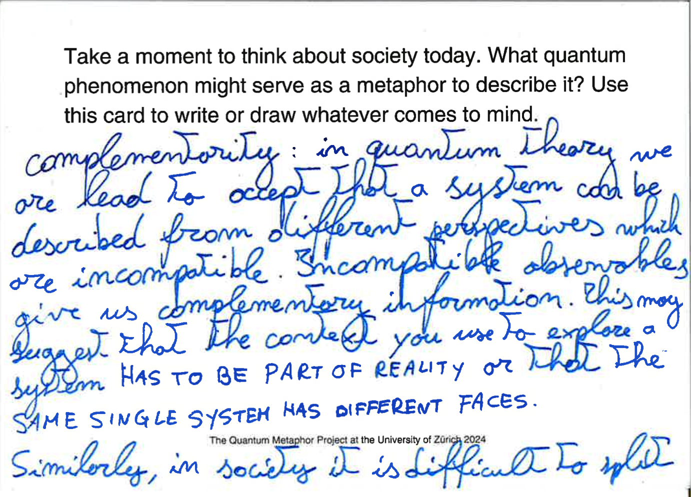 Quantum Metaphor card 8