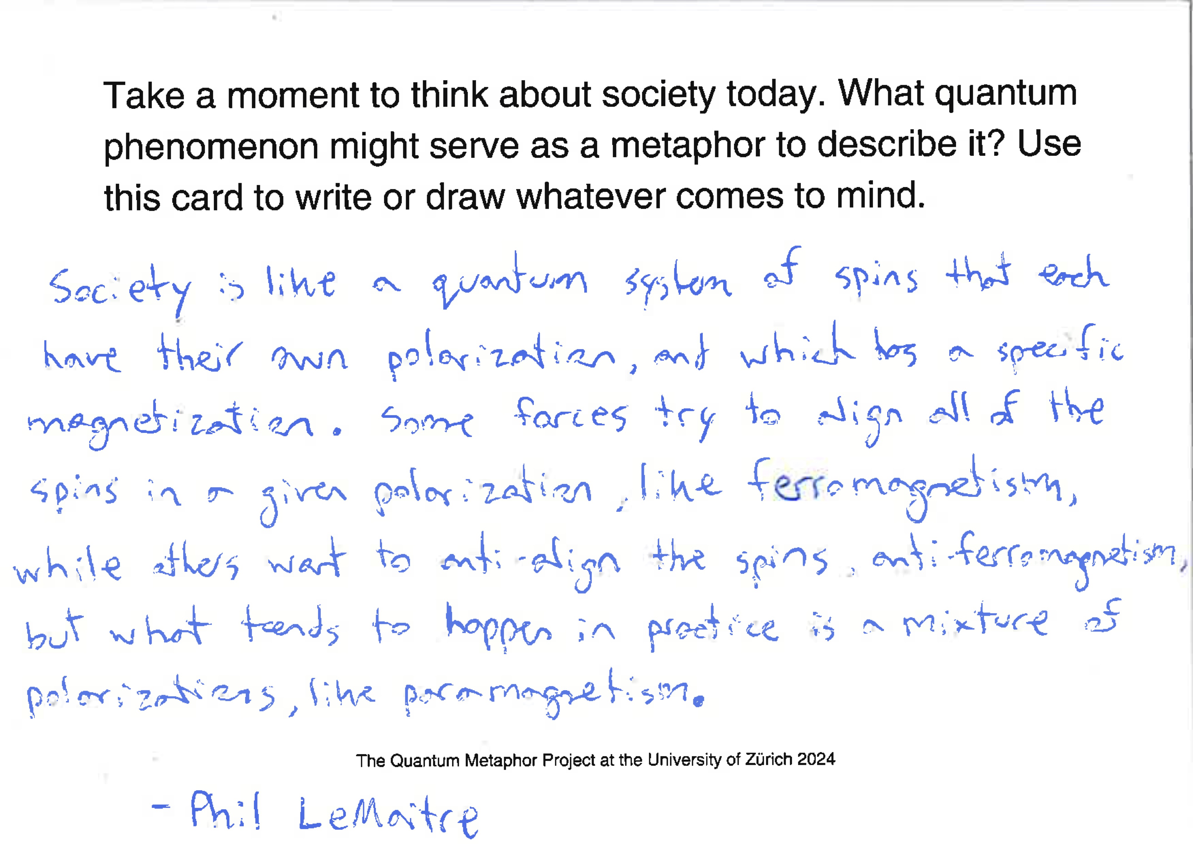 Quantum Metaphor card 12